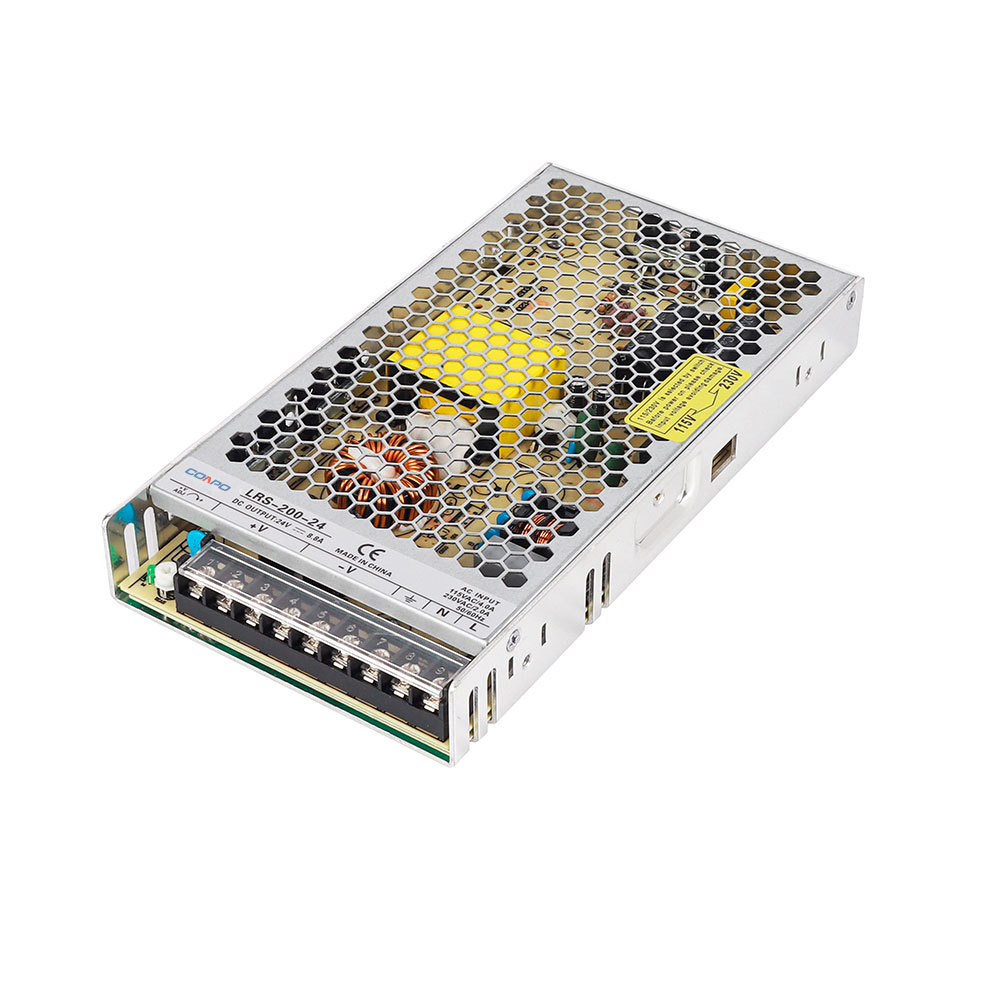 LRS-200-12 (200W-12V/17A);   LRS-200-15 (200W-15V/14A);  LRS-200-24 (200W-24V/8.8A); LRS-200-48 (200W-48V/4.4A）Super-thin Power Supply