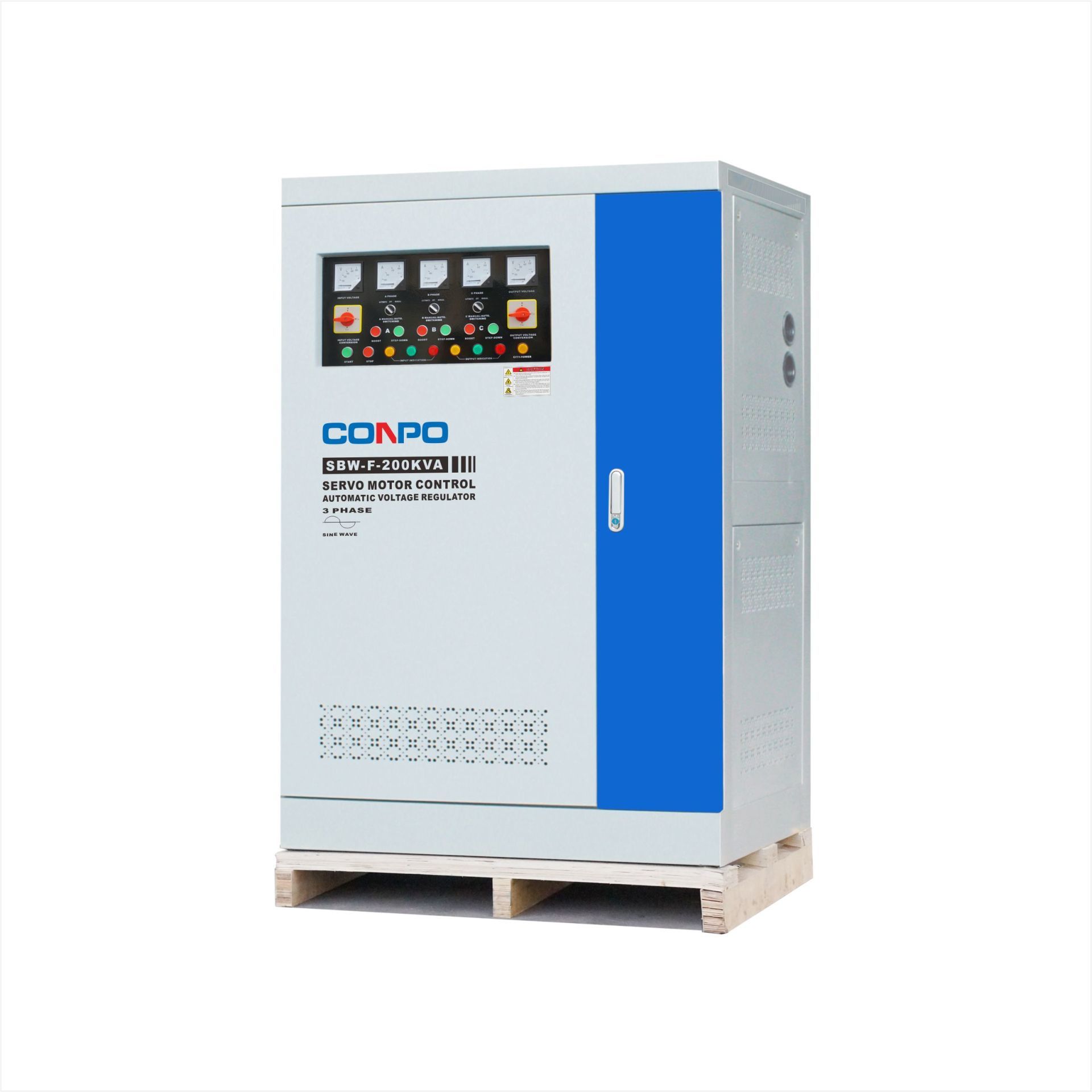 SBW-F-150KVA, 180KVA, 200KVA, 250KVA 3Phase Industrial-grade Automatic Voltage Regulator/Stabilizer (3Phase independently/Separately/Split-phase regulating))