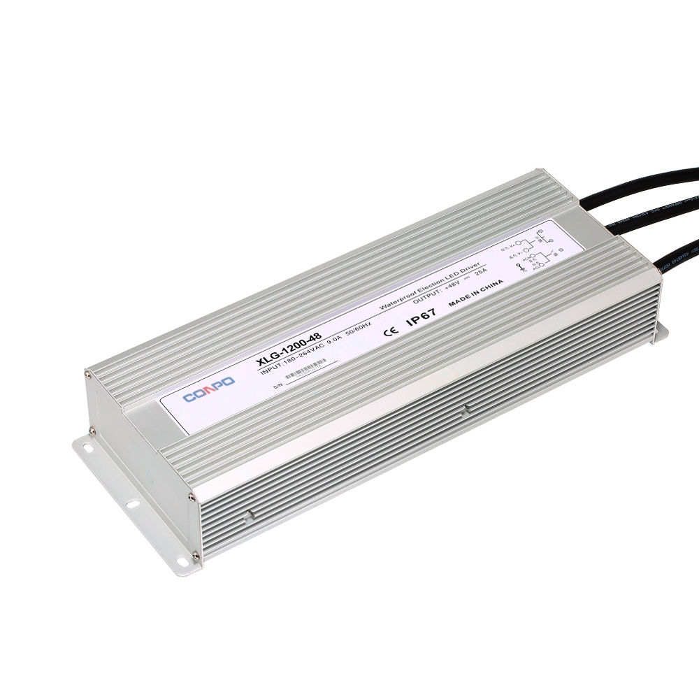 XLG-1200-24 (1200W-24V/45A); XLG-1200-36 (1200W-36V/33A); XLG-1200-48 (1200W-48V/25A)  Waterproof Power Supply