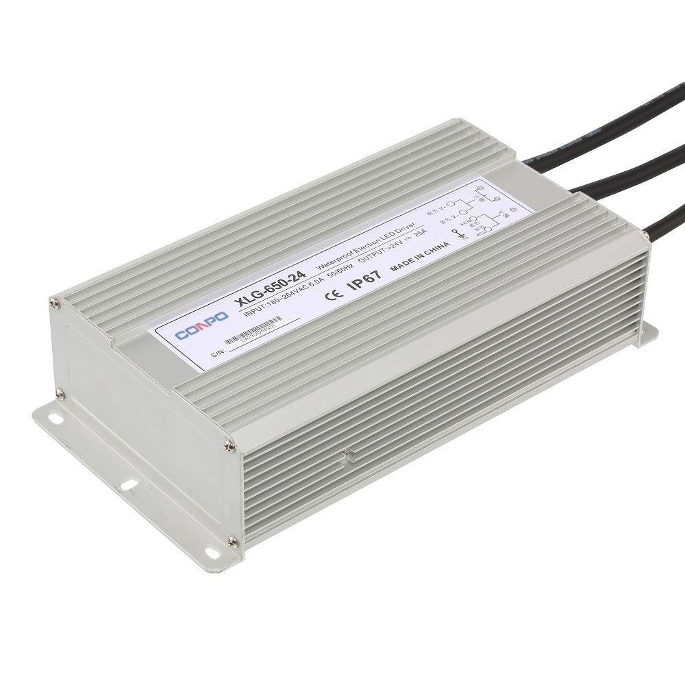 XLG-650-24 (650W-24V/25A); XLG-650-36 (650W-36V/18A); XLG-650-48 (650W-48V/13.5A); XLG-650-60 (650W-60V/10.8A)  Waterproof Power Supply