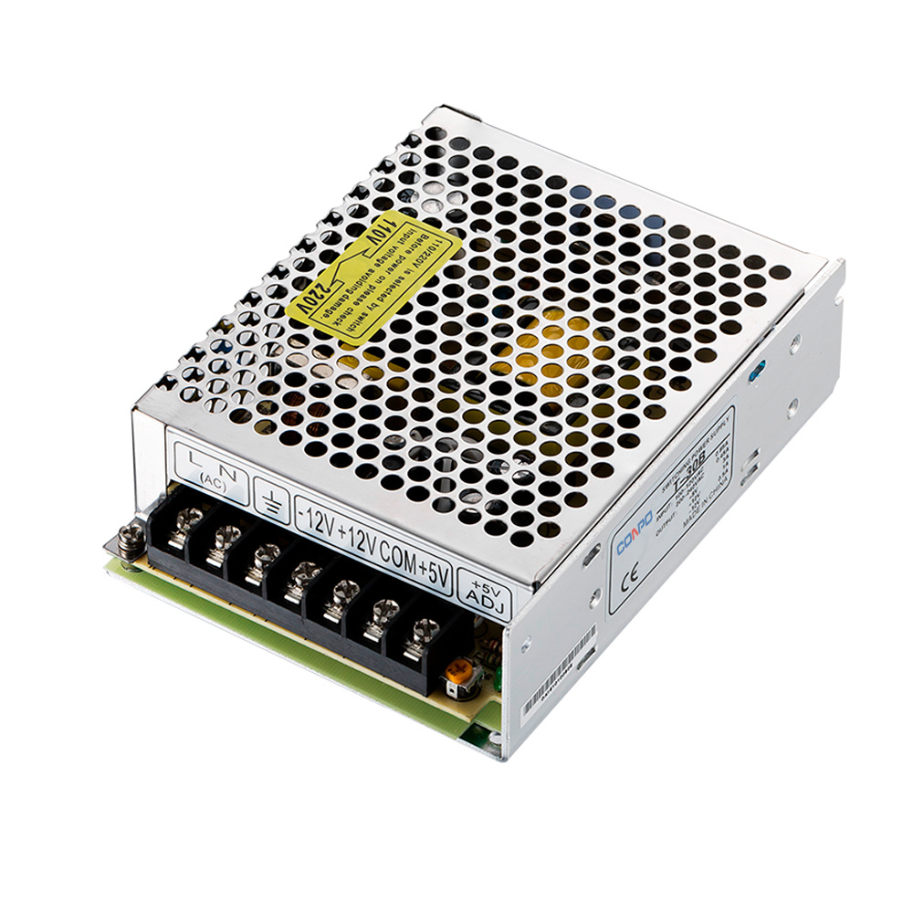 T-30A (30W-CH1: 5V/3A, CH2: 12V/1A, CH3: -5V/0.5A) Triple Output Power Supply