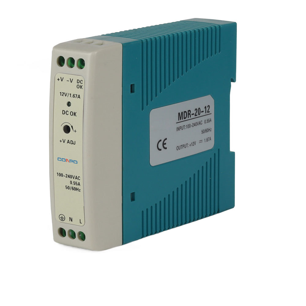 MDR-40-5 (40W-5V/6A);   MDR-40-12 (40W-12V/3.33A); MDR-40-24 (40W-24V/1.7A);  MDR-40-48 (40W-48V/0.83A)  DIN-rail Power Supply