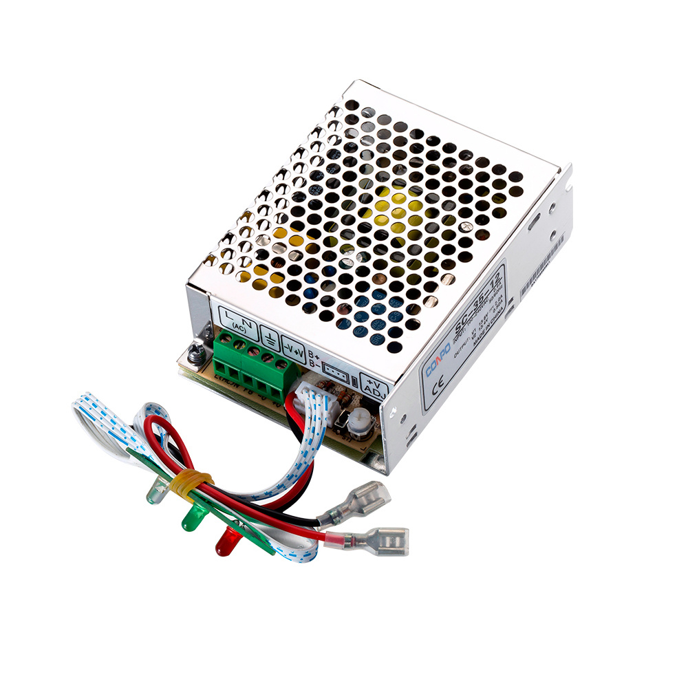 SC-35-12(35W-CH1:13.8V & CH2:13.4V, 2A & 0.5A);  SC-35-24(35W-CH1:27.6V & CH2: 26.5, 1A & 0.3A) Single Output Power Supply with Battery Charging Function(UPS)
