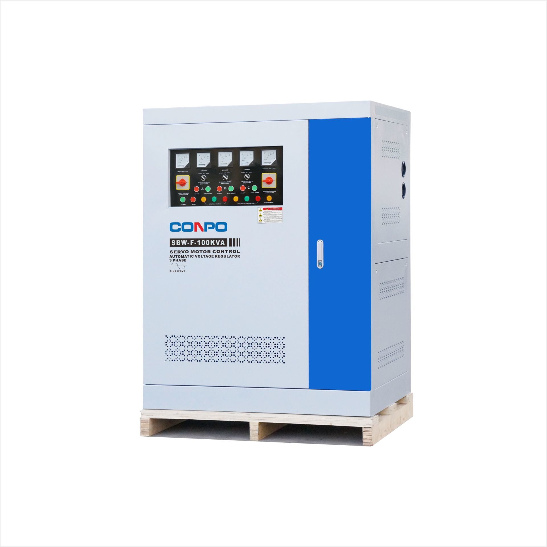 SBW-F-80KVA, 100KVA, 120KVA 3Phase Industrial-grade Automatic Voltage Regulator/Stabilizer (3Phase independently/Separately/Split-phase regulating))