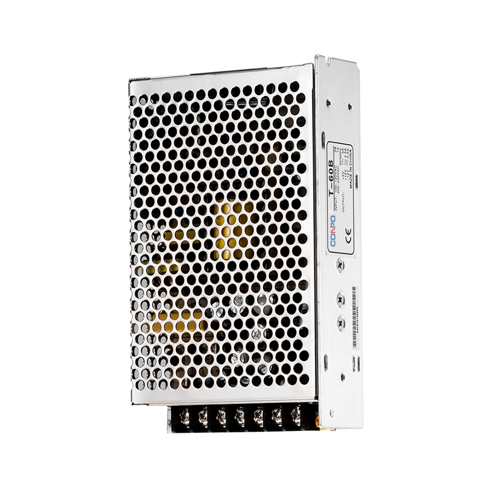 T-60D (60W-CH1: 5V/5A, CH2: 12V/2.5A, CH3: 24V/0.5A) Triple Output Power Supply