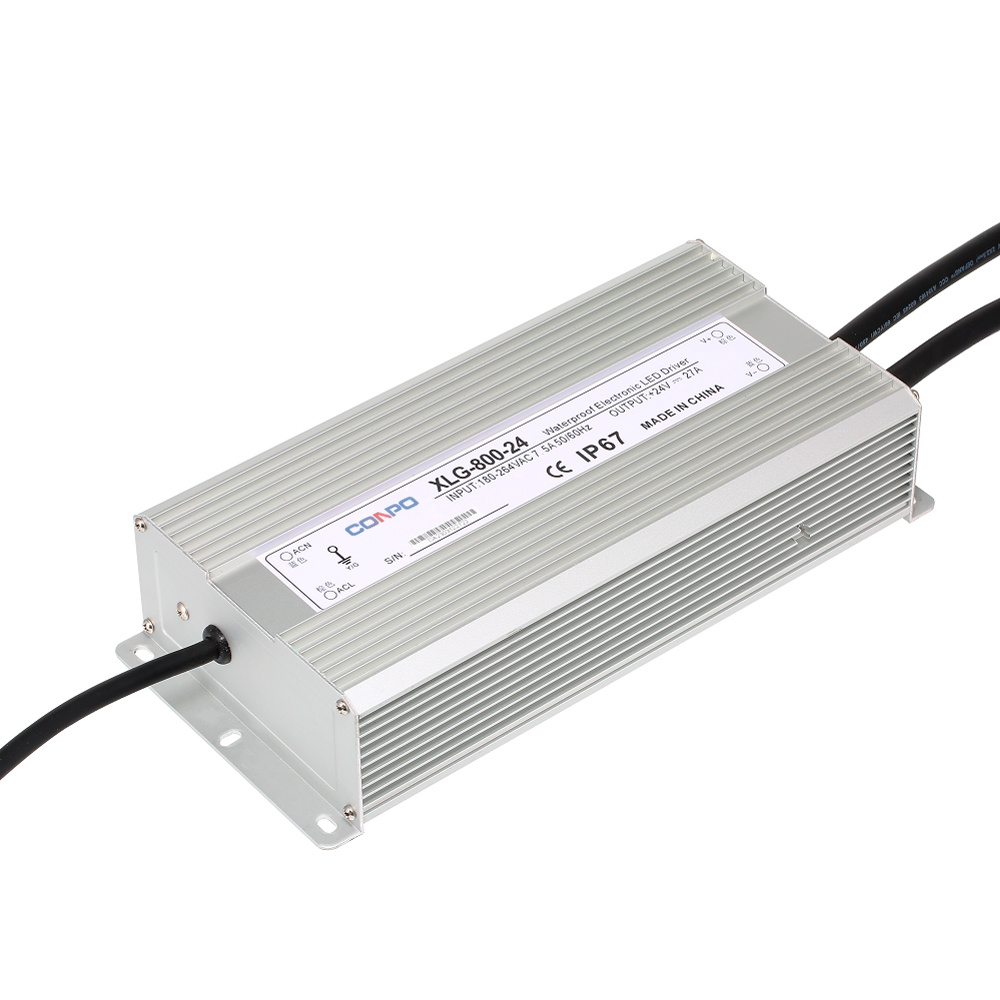 XLG-800-24 (800W-24V/27A); XLG-800-36 (800W-36V/22A); XLG-800-48 (800W-48V/16.5A); XLG-800-60 (800W-60V/13.5A)  Waterproof Power Supply