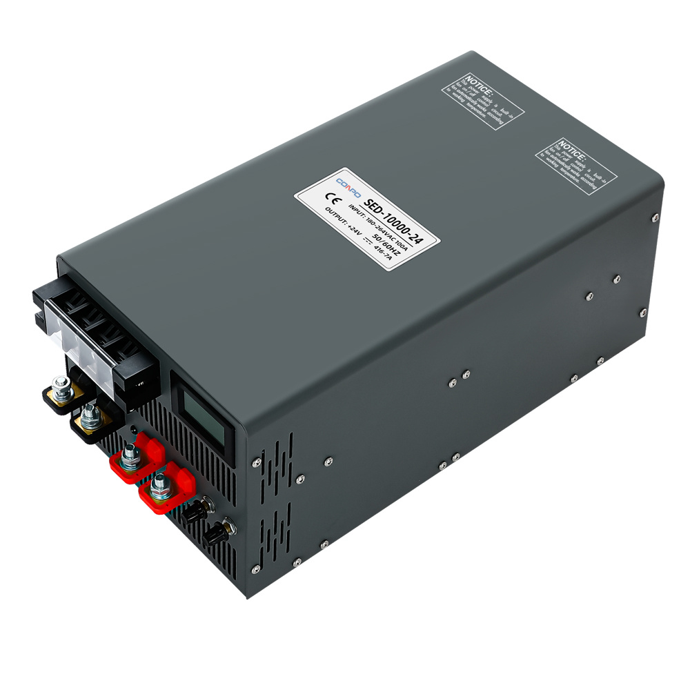 SED-10000-24 (10000W-24V/375A); SED-10000-36 (10000W-36V/250A); SED-10000-48 (10000W-48V/188A)  Single Output Adjustable Power Supply