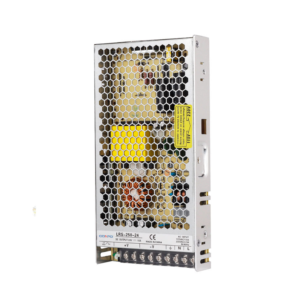 LRS-250-12 (250W-12V/20A);   LRS-250-15 (250W-15V/16A);  LRS-250-24 (250W-24V/10A); LRS-250-48 (250W-48V/5A）Super-thin Power Supply