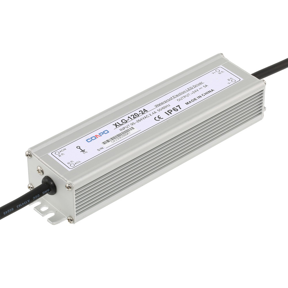 XLG-120-12 (120W-12V/10A); XLG-120-24 (120W-24V/5A); XLG-120-36 (120W-36V/3.3A); XLG-120-48 (120W-48V/2.5A)  Waterproof Power Supply