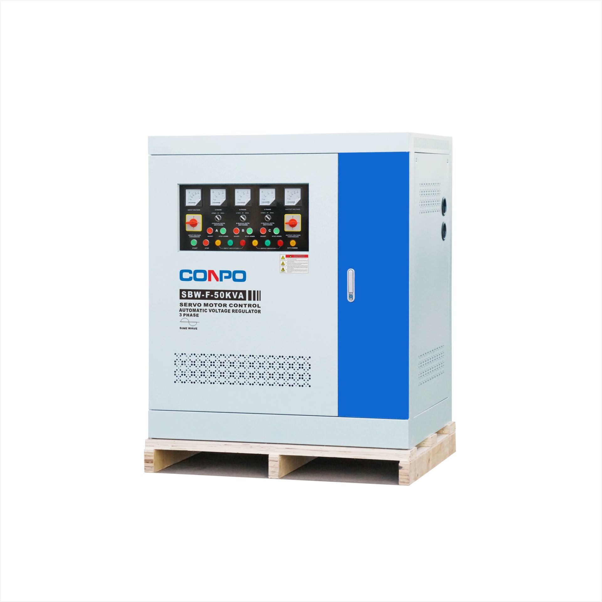 SBW-F-30KVA, 40KVA, 50KVA, 60KVA 3Phase Industrial-grade Automatic Voltage Regulator/Stabilizer (3Phase independently/Separately/Split-phase regulating))