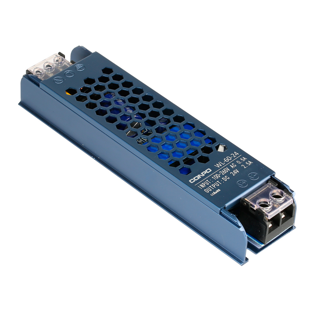 WL-60-12 (60W-12V/5A);  WL-60-24 (36W-24V/2.5A)  Ultra-thin LED Power Supply