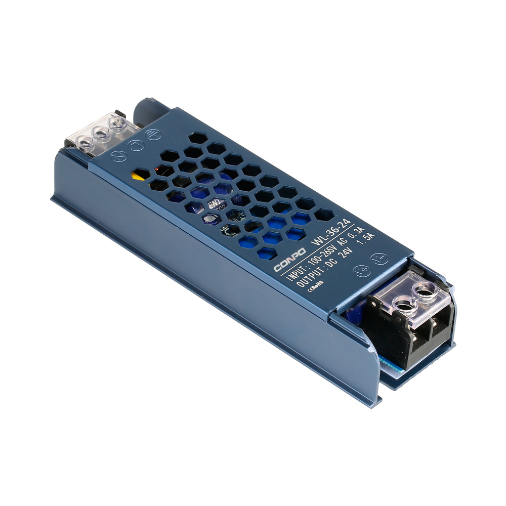 WL-36-12 (36W-12V/3A);  WL-36-24 (36W-24V/1.5A)  Ultra-thin LED Power Supply