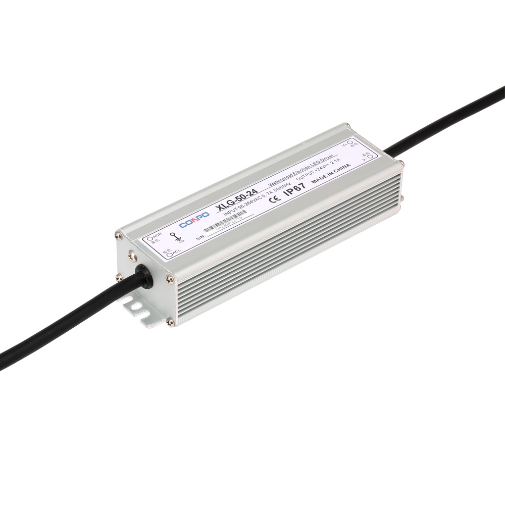 XLG-50-12 (50W-12V/4.2A); XLG-50-24 (50W-24V/2.1A); XLG-50-36 (50W-36V/1.4A); XLG-50-48 (50W-48V/1.05A)  Waterproof Power Supply
