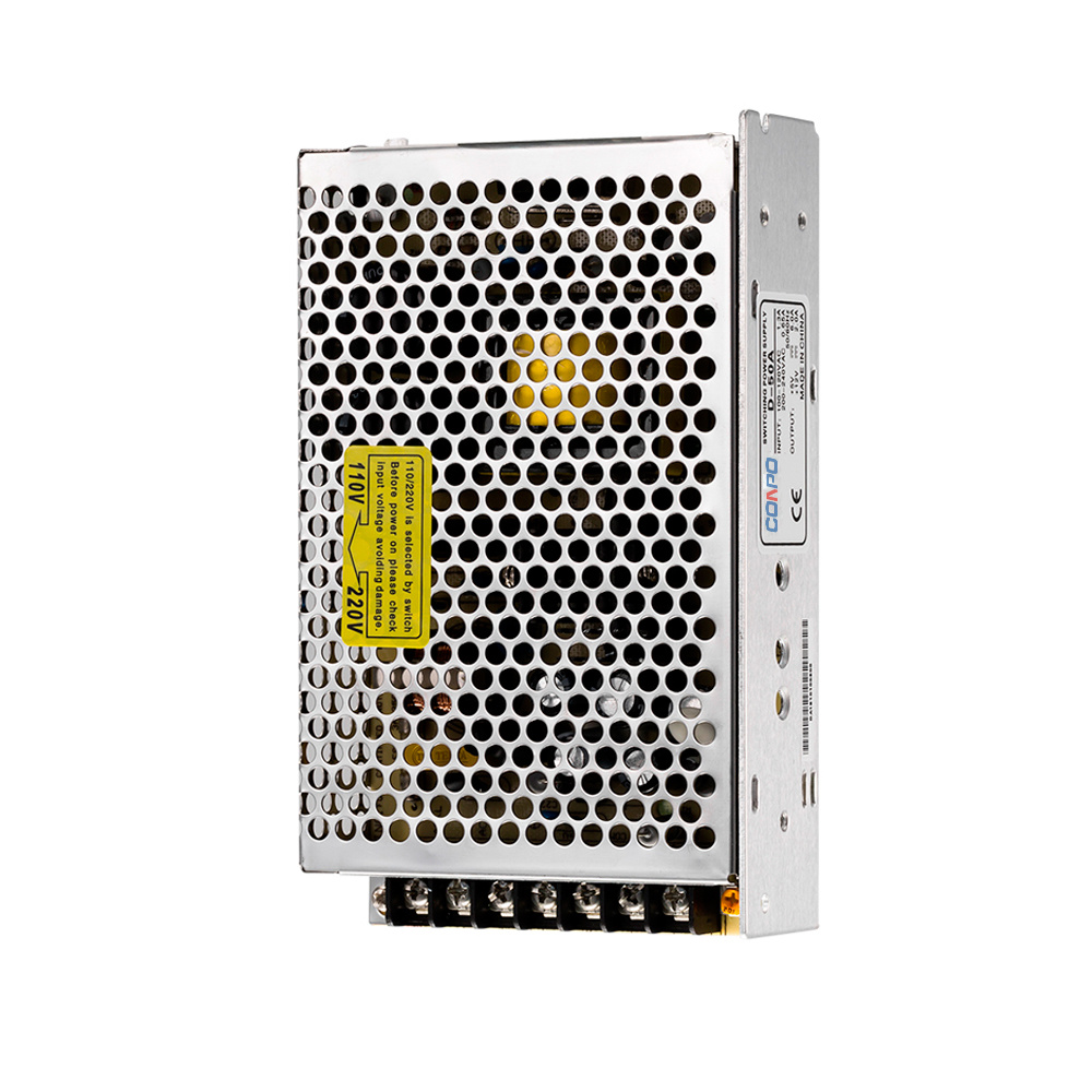 D-50C (50W-CH1:12V/2A, CH2: -12V/2A); D-50F (50W-CH1:12V/2A, CH2: 24V/1A)  Dual Output Power Supply