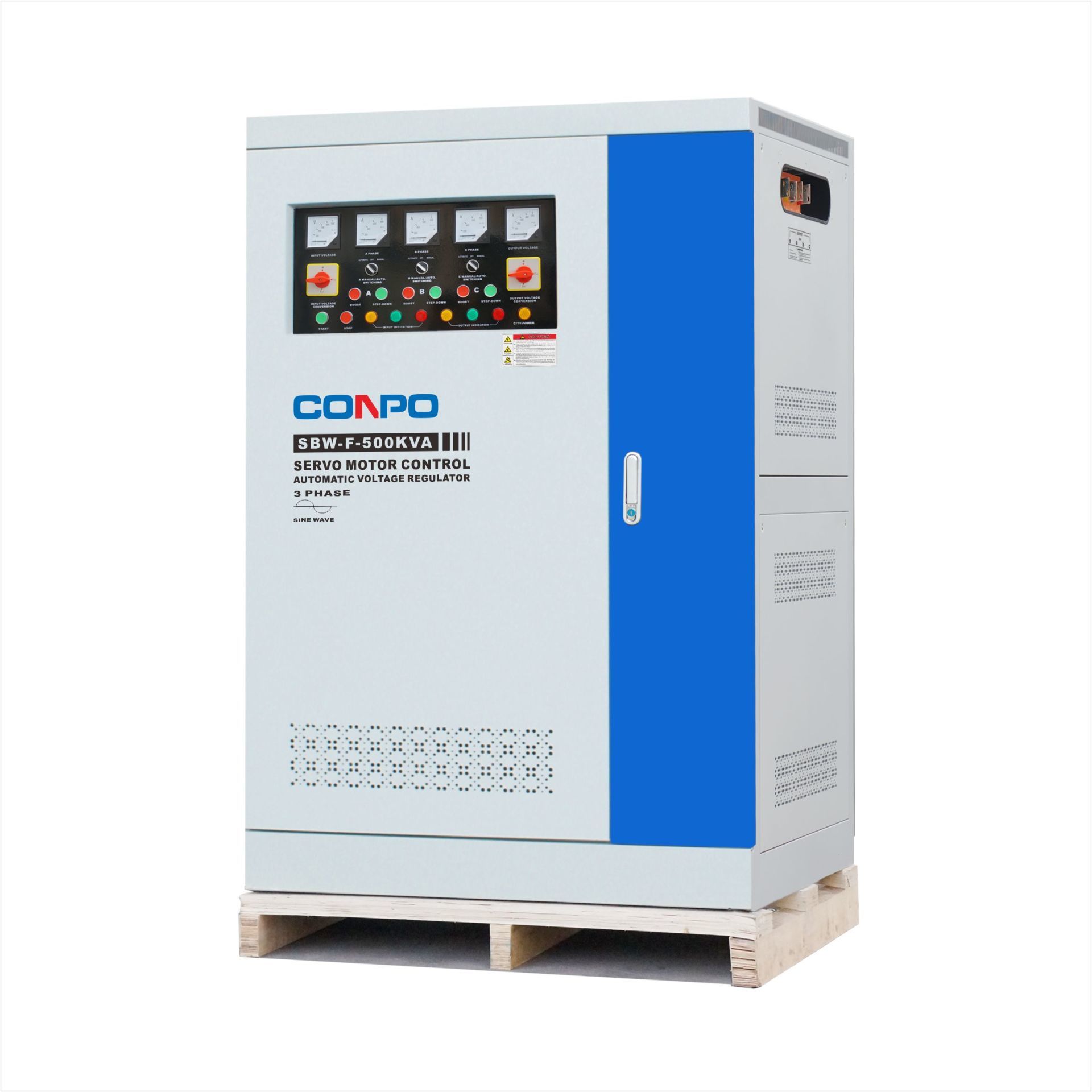 SBW-F-400KVA, 450KVA, 500KVA, 600KVA  3Phase Industrial-grade Automatic Voltage Regulator/Stabilizer (3Phase independently/Separately/Split-phase regulating))