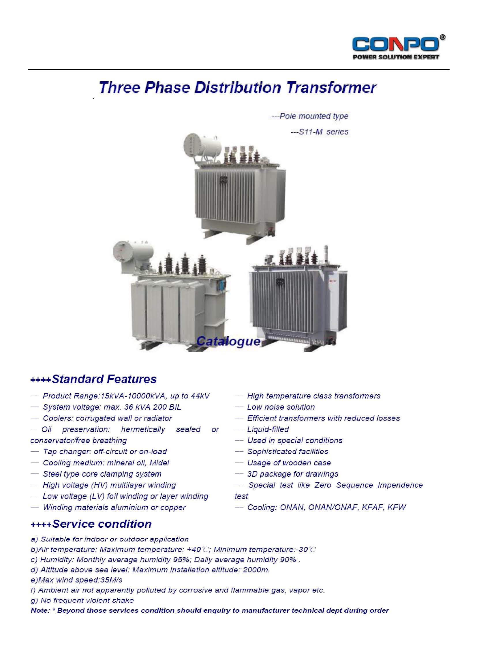 Oil-immersed Distritution Transfomer S11-M-15k~10000kVA