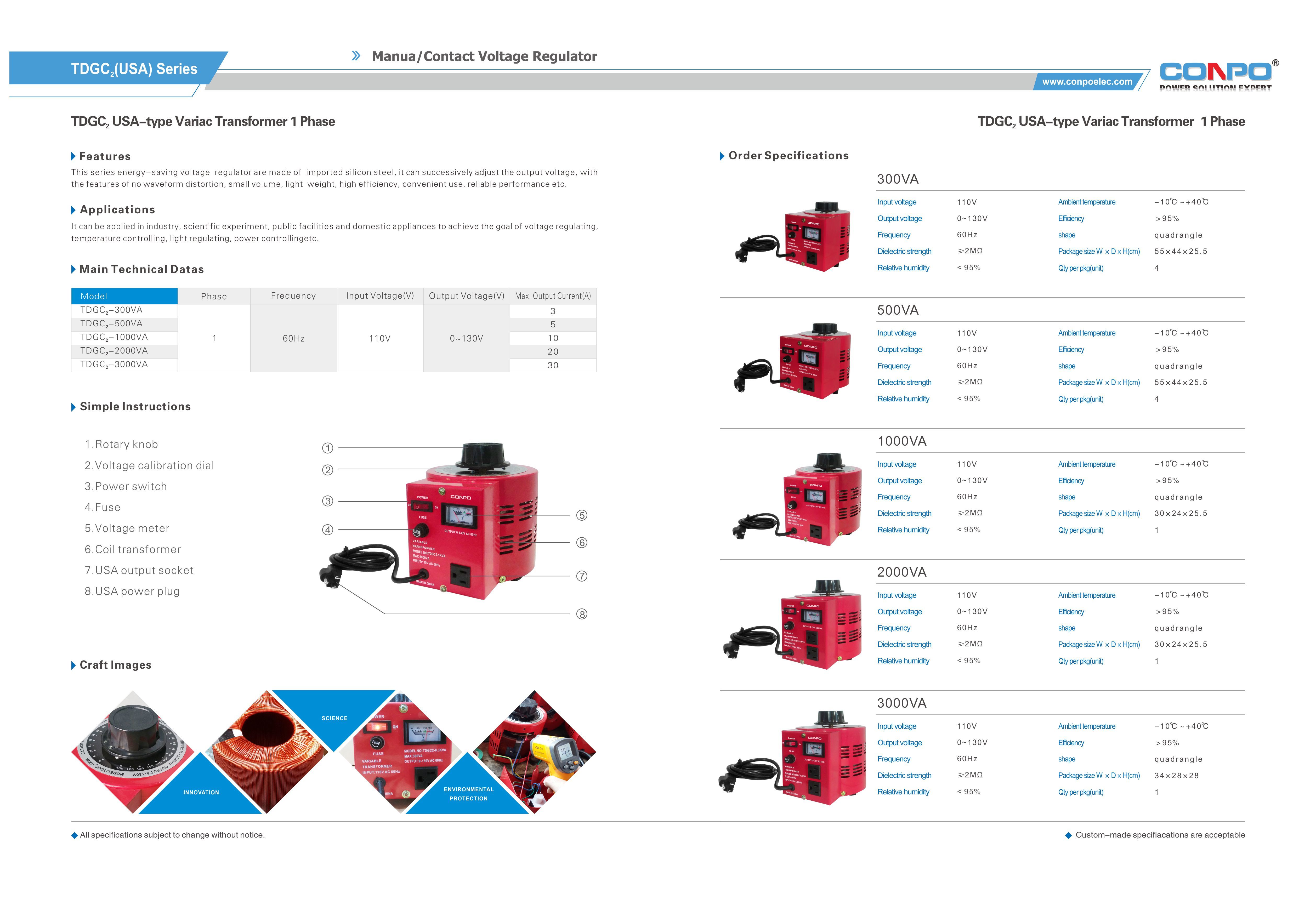 Manual Variac Transformer, blue case with LCD digital, TDGC2-300VA, 500VA, 1000VA, 2000VA, 3000VA, 5000VA