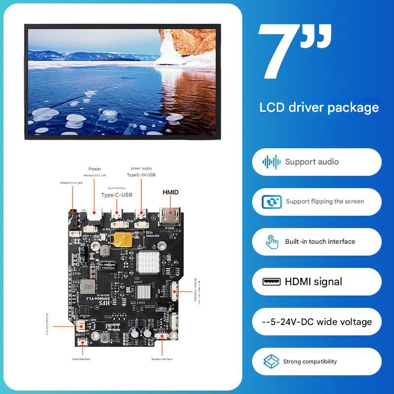 Ultra-wide Display 6.97" Touch Screen Panel 1080*RGB*1920 LCD Monitor 2000cd/m2 MIPI Interface TFT LCD Module with Board