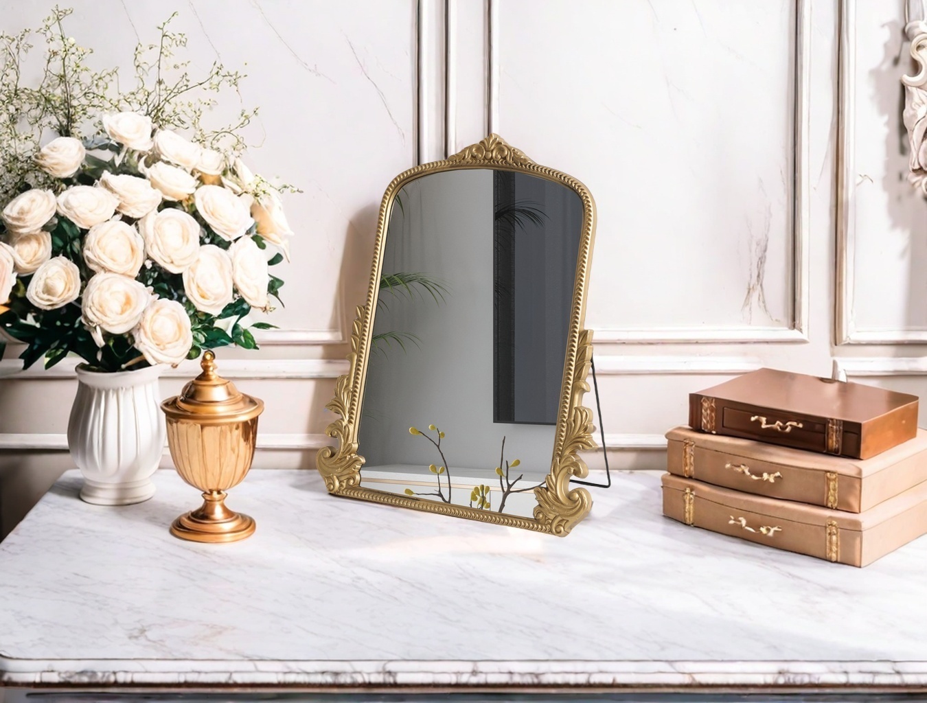 Desktop Large Antique Big Vanity Mirror