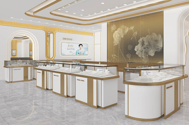 Custom furniture and showcase for jewelry store | interior design