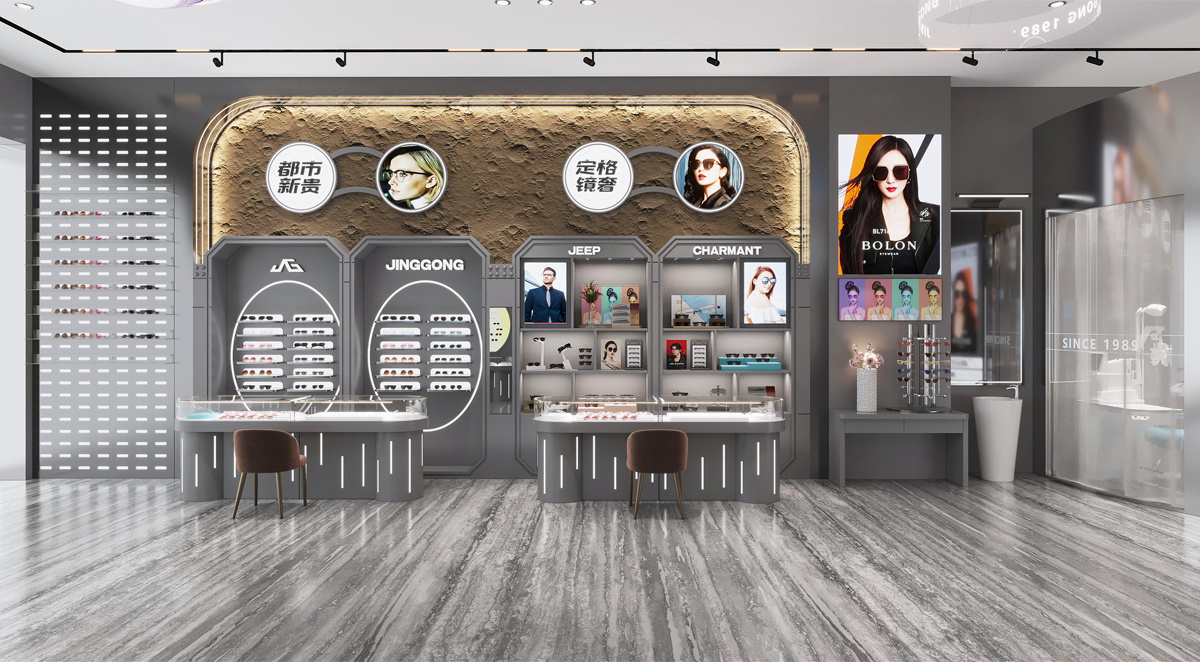 Eyeglass Store Design and Eeyewear Display Cabinet