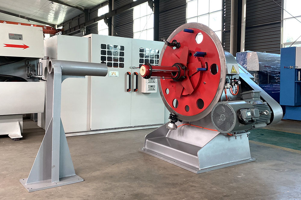 Copper tape shielding machine
