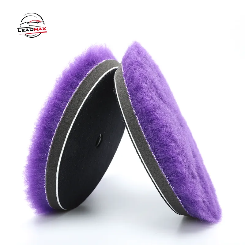 5 Inch High Density Lambs Wool Polishing Pad New Arrival Wool Buffing Cr Pad for Car Polisher and Marble Grinding
