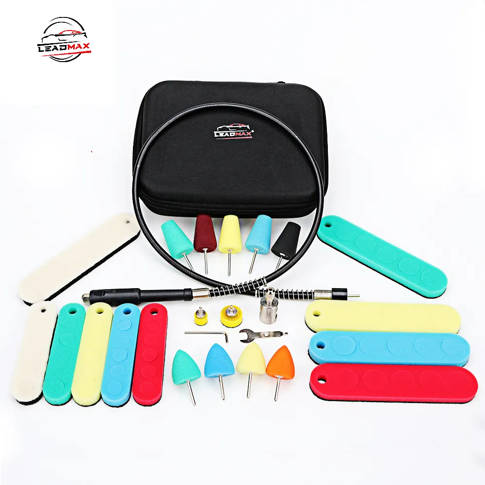 Mini 65pcs Detail Polisher Assorted Foam Pads Kit Rotary Tools Electric Drill Polishing RMetal Aluminum Stainless Steel