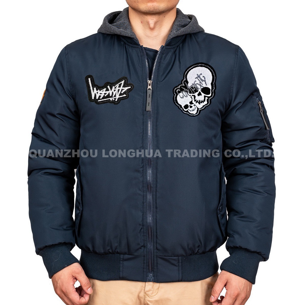 Men Boy Winter Coat New Bomber Jacket with Padding Fashion Outdoor Clothing