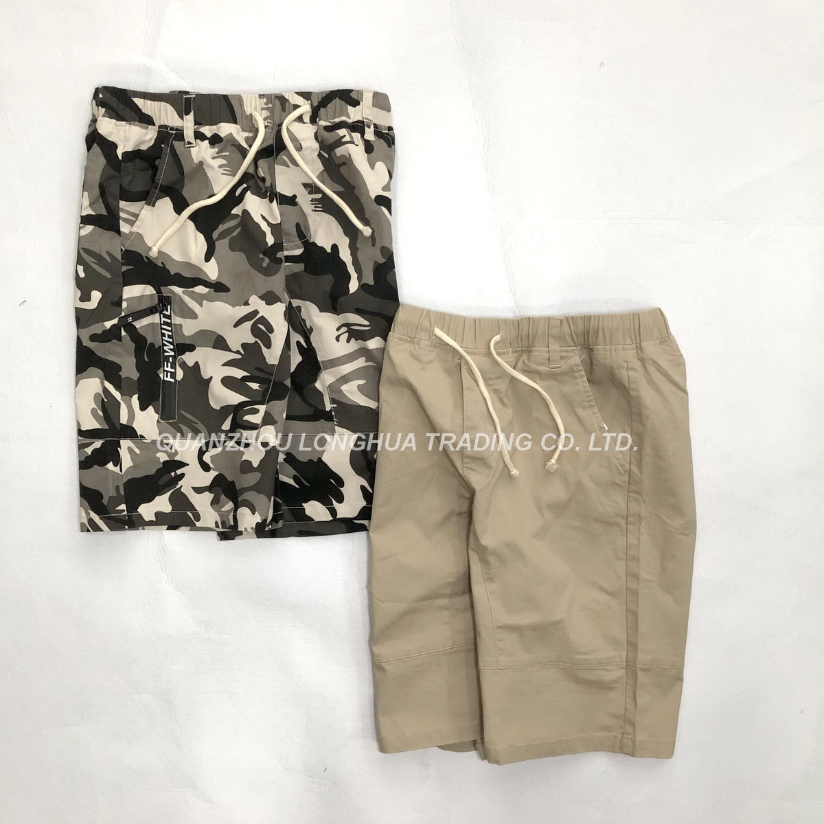 Men and Boys Cargo Shorts Pants Casual Apparel Trousers Garment Enzym Wash Spandex Shorts