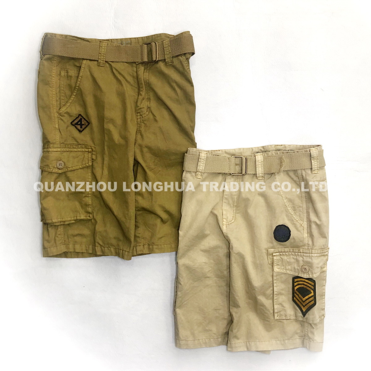 Men and Boys Cargo Shorts Pants Casual Apparel Trousers Cotton Garment Dye Cargo Shorts