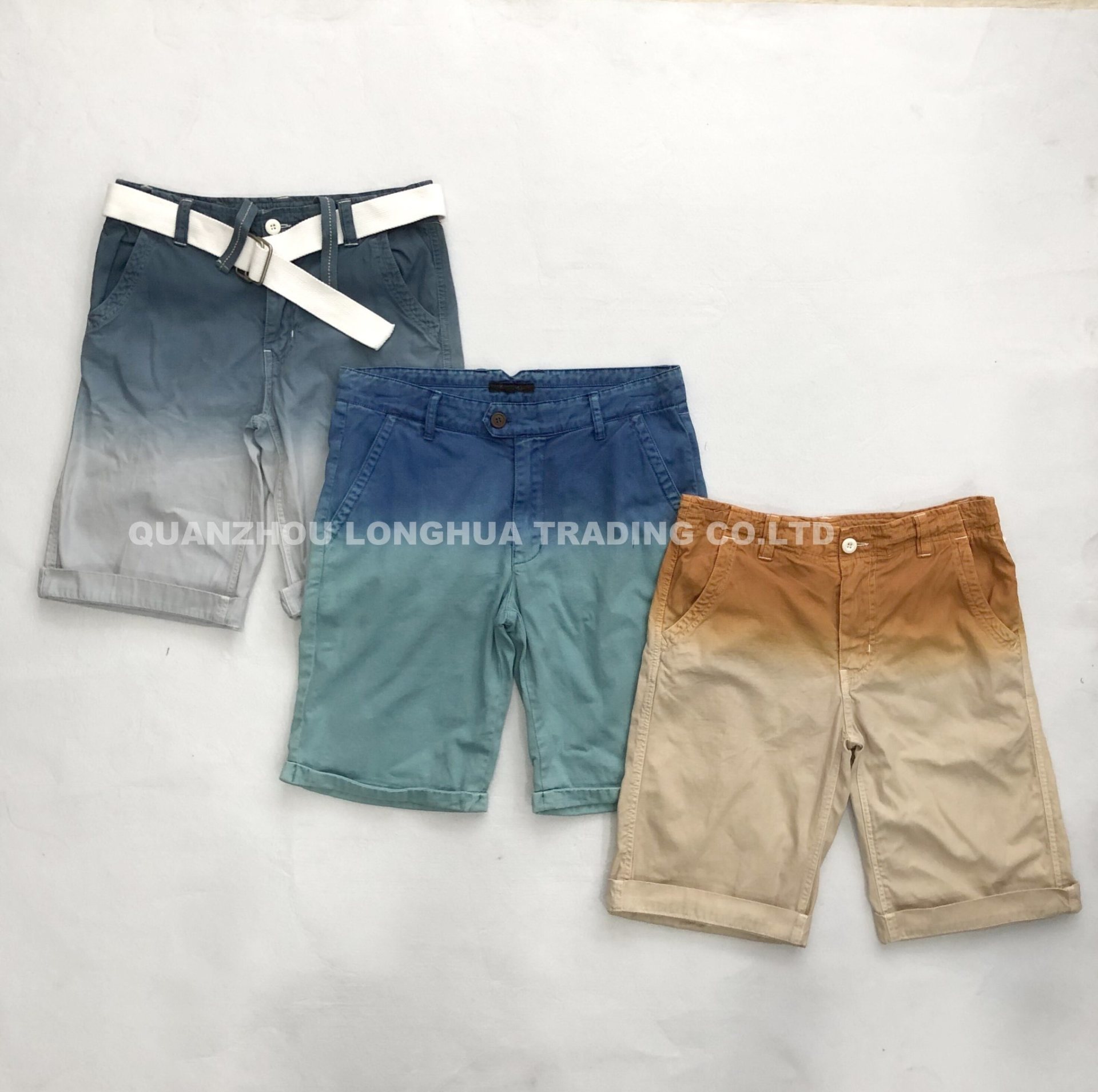 Men′s Boy′s Cargo Shorts Casual Pants Apparel Trousers Cotton with Belt Shorts