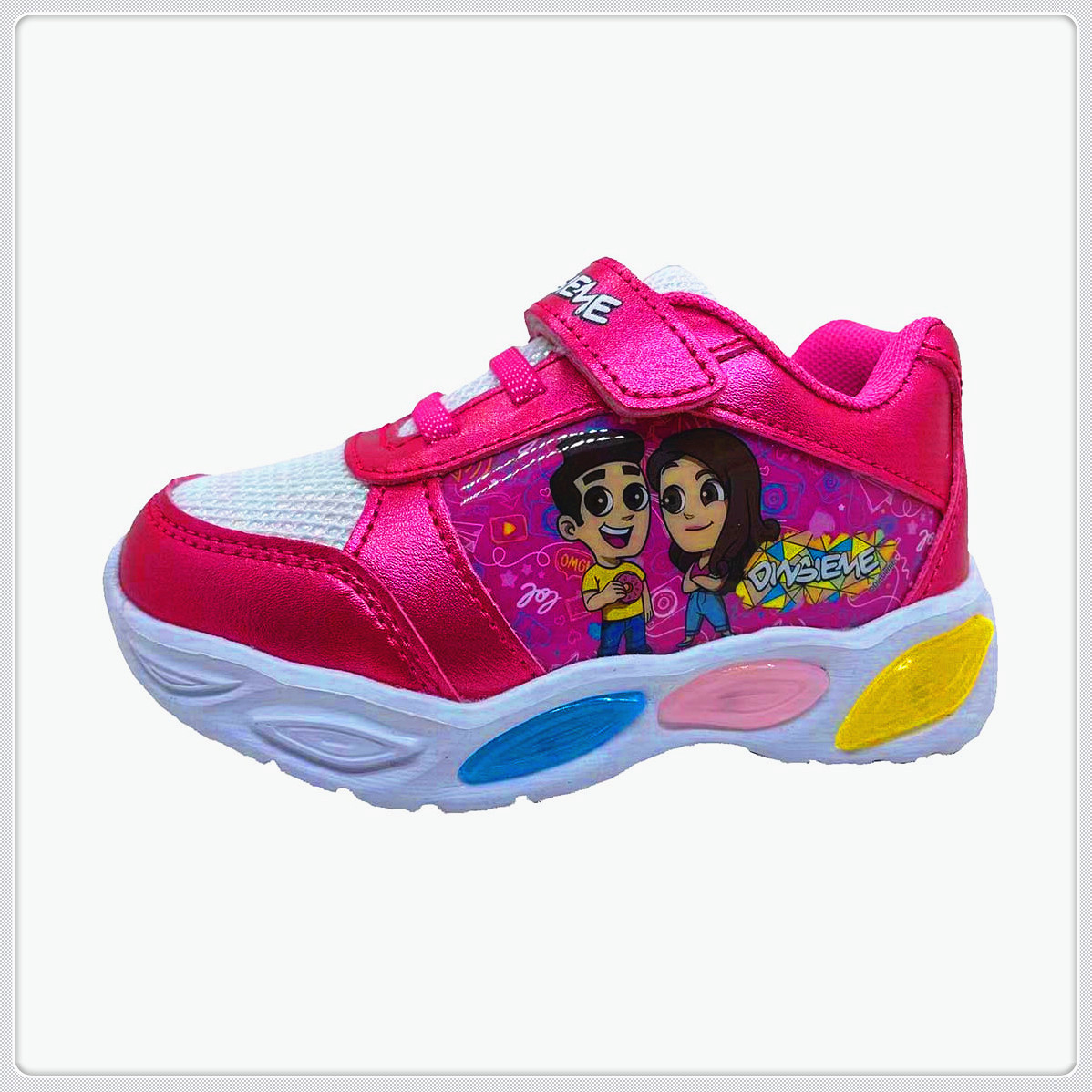 Kid Shoes, Sneaker Shoes, Children Shoes,low cut shoes Mesh+PU with PVC Patch on Upper, PU Velcro EVA Outsole with lights