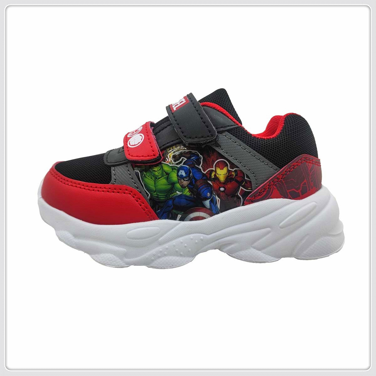 Kid Shoes, Sneaker Shoes, Children Shoes Mesh+PU with PVC Patch on Upper, PU Velcro EVA Outsole