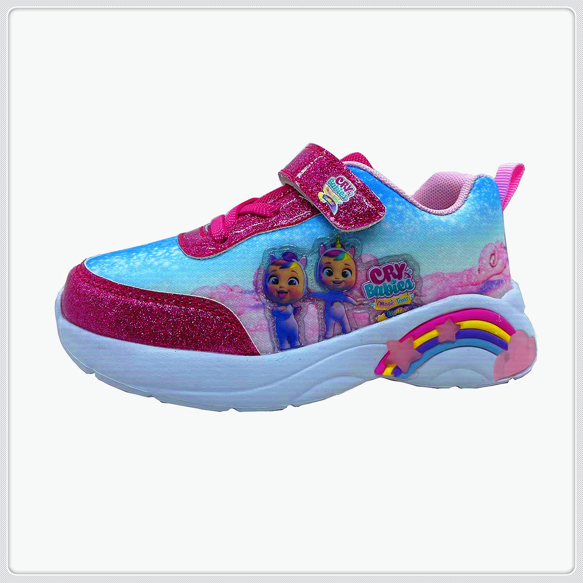 Kid Shoes, Sneaker Shoes, Children Shoe,Sport shoes Mesh+PU with PVC Patch on Upper, PU Velcro EVA Outsole with lights