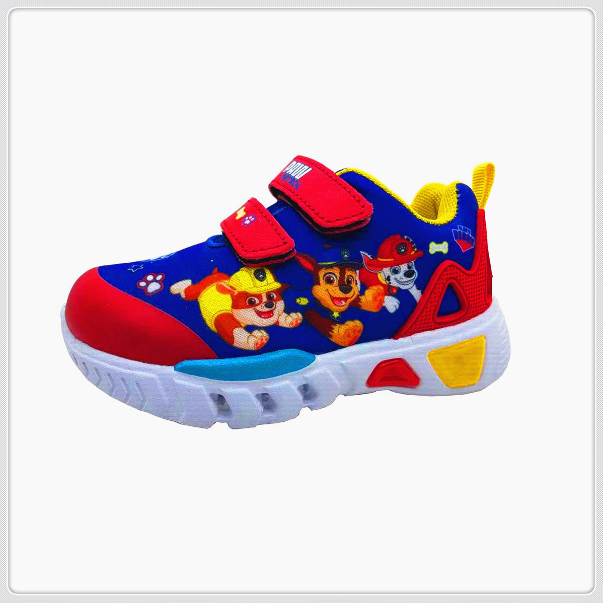 Kid Shoe, Sneaker Shoe, Walking shoes Mesh+PU with PVC Patch on Upper, PU Velcro EVA Outsole