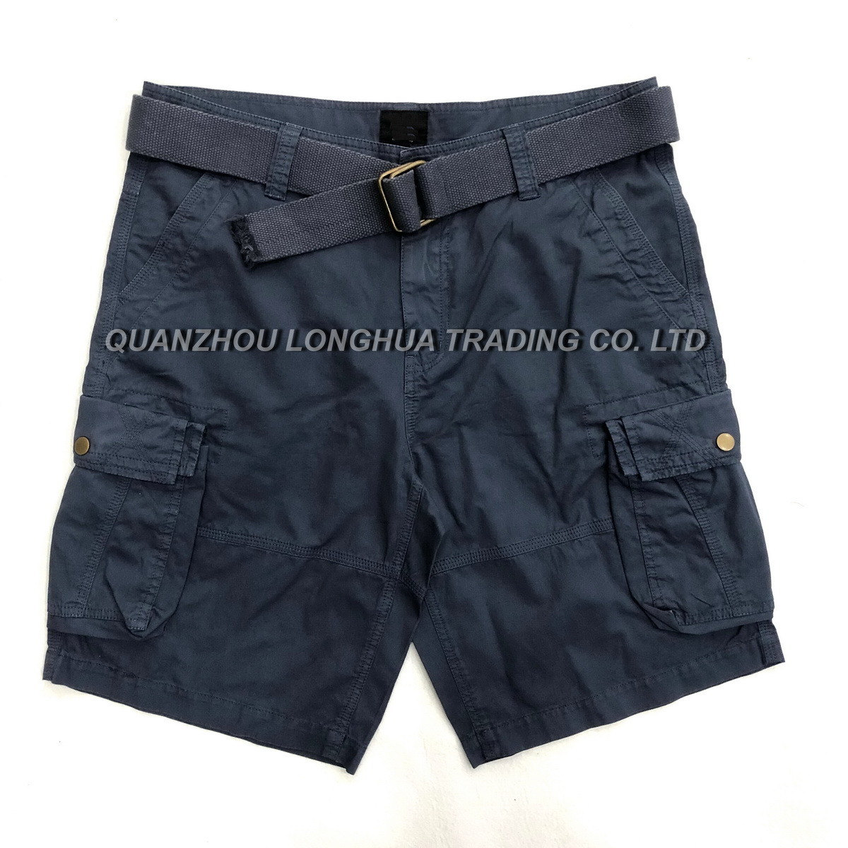 Men′s Boy′s Cargo Shorts Casual Apparel Trousers Fashion Cotton Garment Dye with Belt