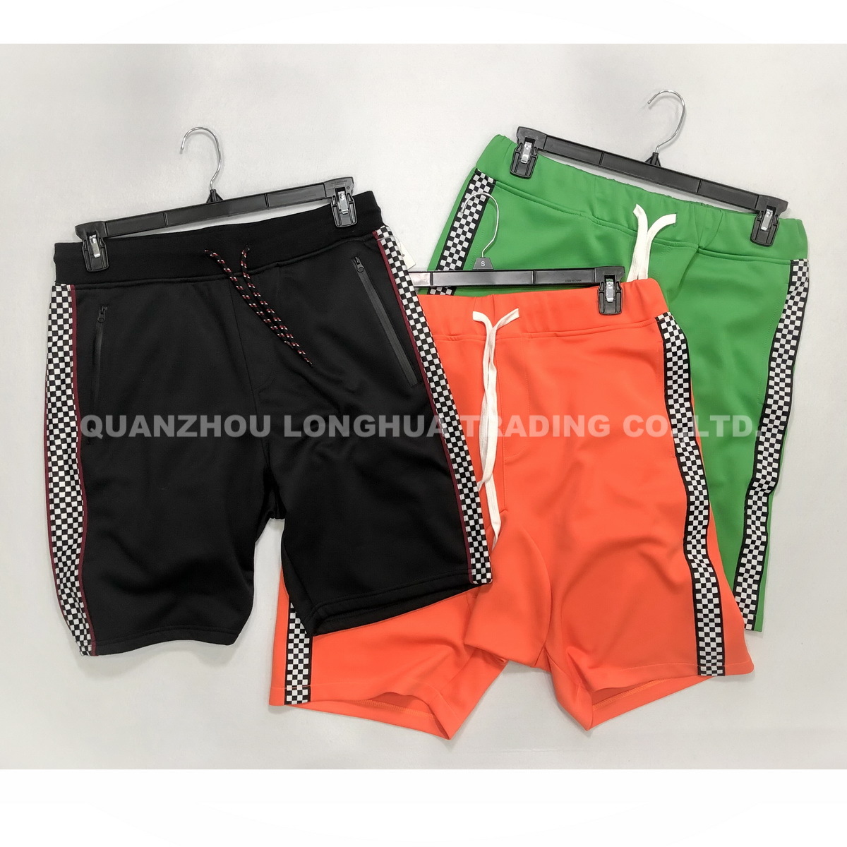 Men and Boys Casual Shorts With Apparel Trousers Jeans Kids Wear Pants Knitwear Interlock Double Knitted Black Green Orange