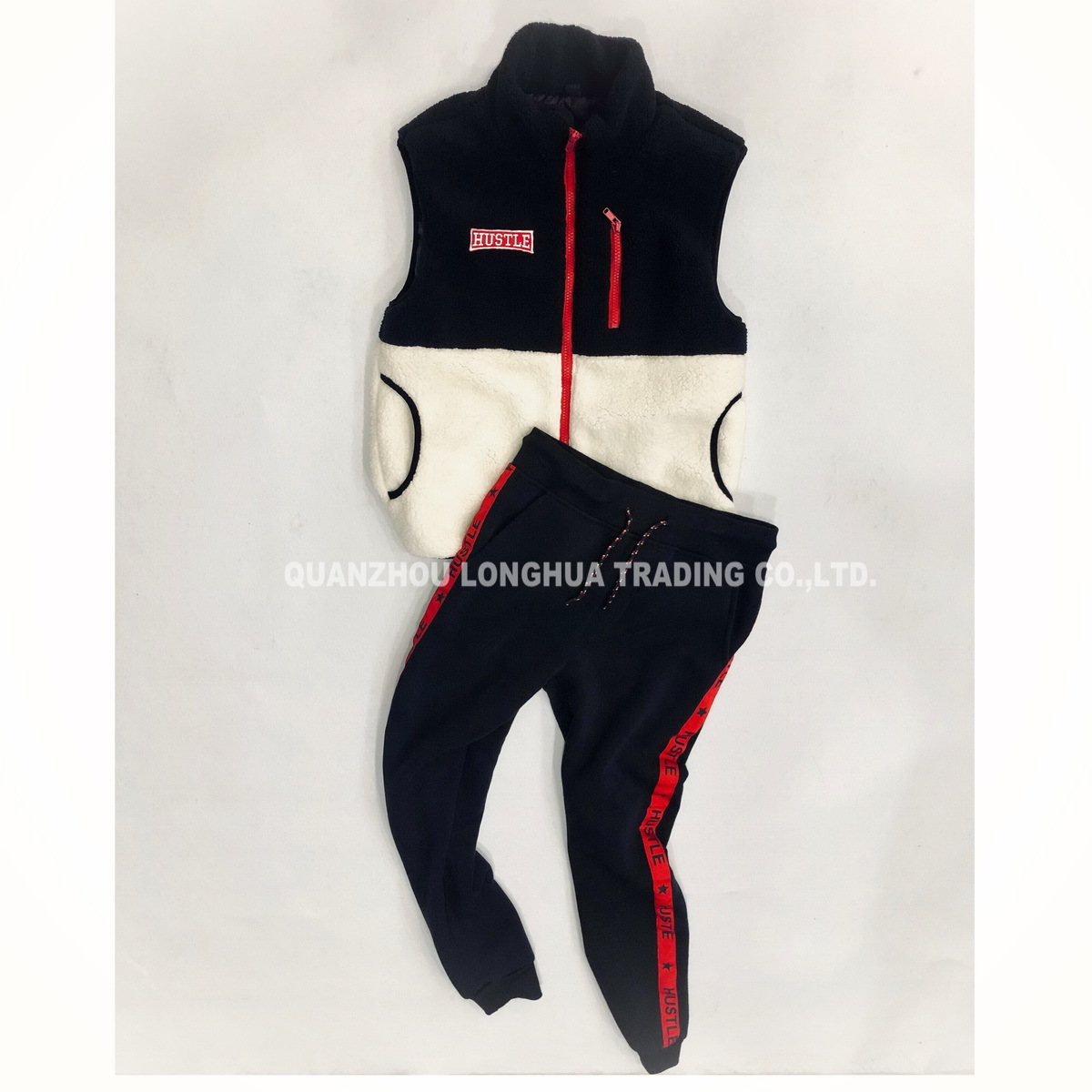 Men's Jacket Boy's Jacket Polyester Sherpa Jacket Fleece Joggers Pants Tracksuit Winter Apparel Fashion Clothing Outdoor Casual Clothes