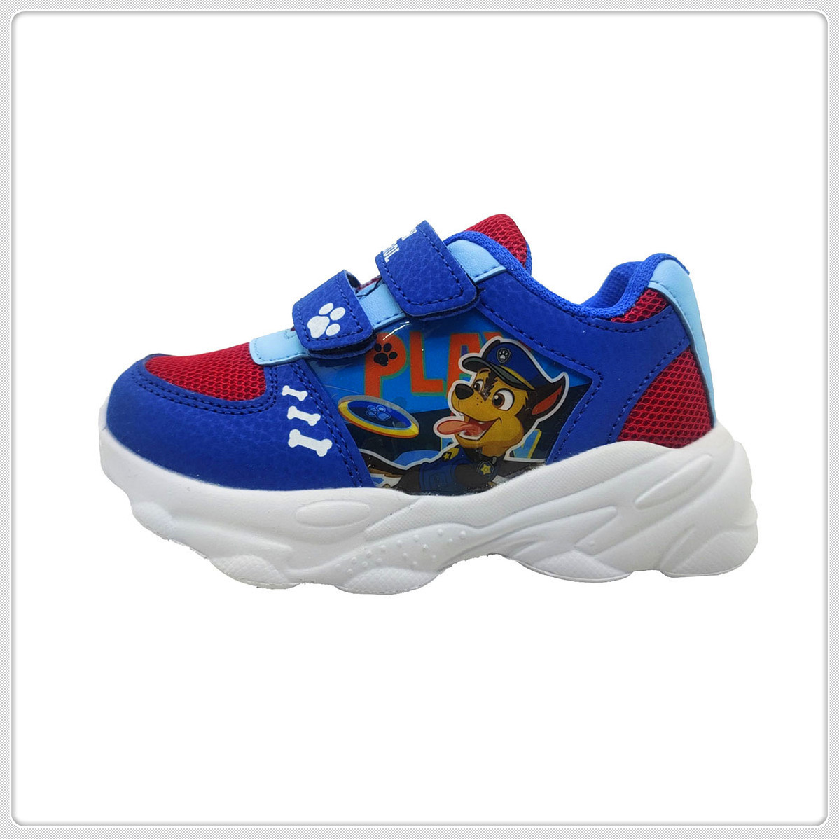 Kid Shoes, Sneaker Shoes, Footwear Mesh+PU with PVC Patch on Upper, PU Velcro EVA Outsole