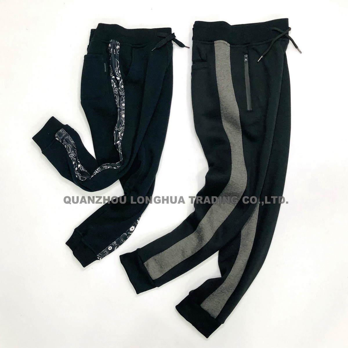 Men′s and Boy′s Joggers Knitwear Jogging Pants Apparel Trousers Casual Kids Wear Polyester Fleece Joggers with Joint Panel
