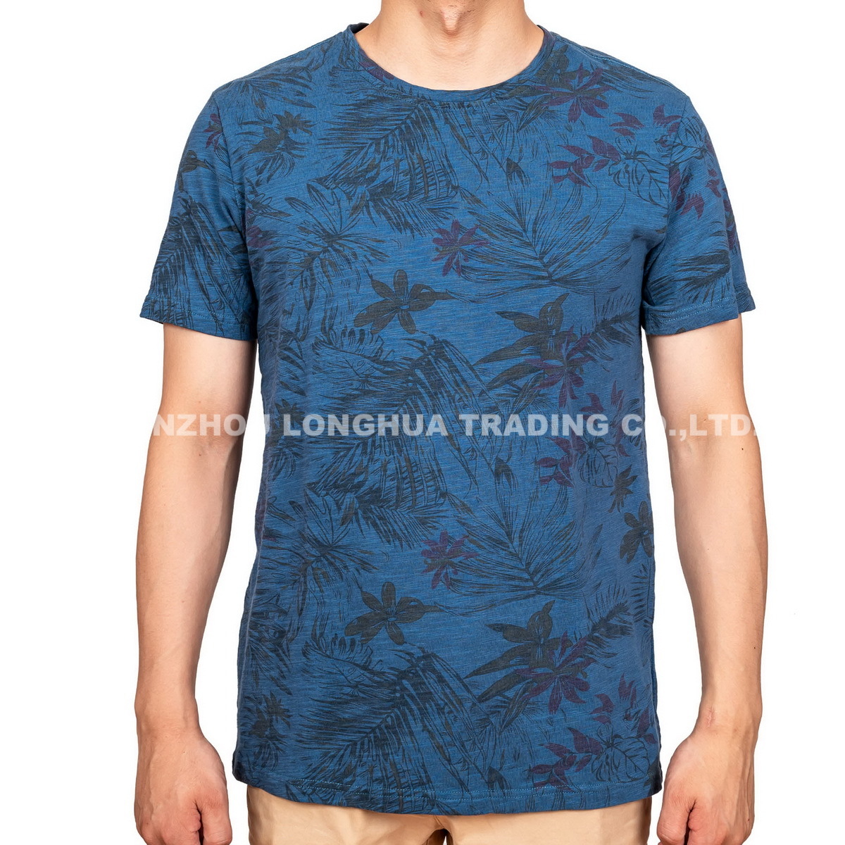 Men's and Boy's Knitwear Printing Cotton T-Shirt Enzyme Washed