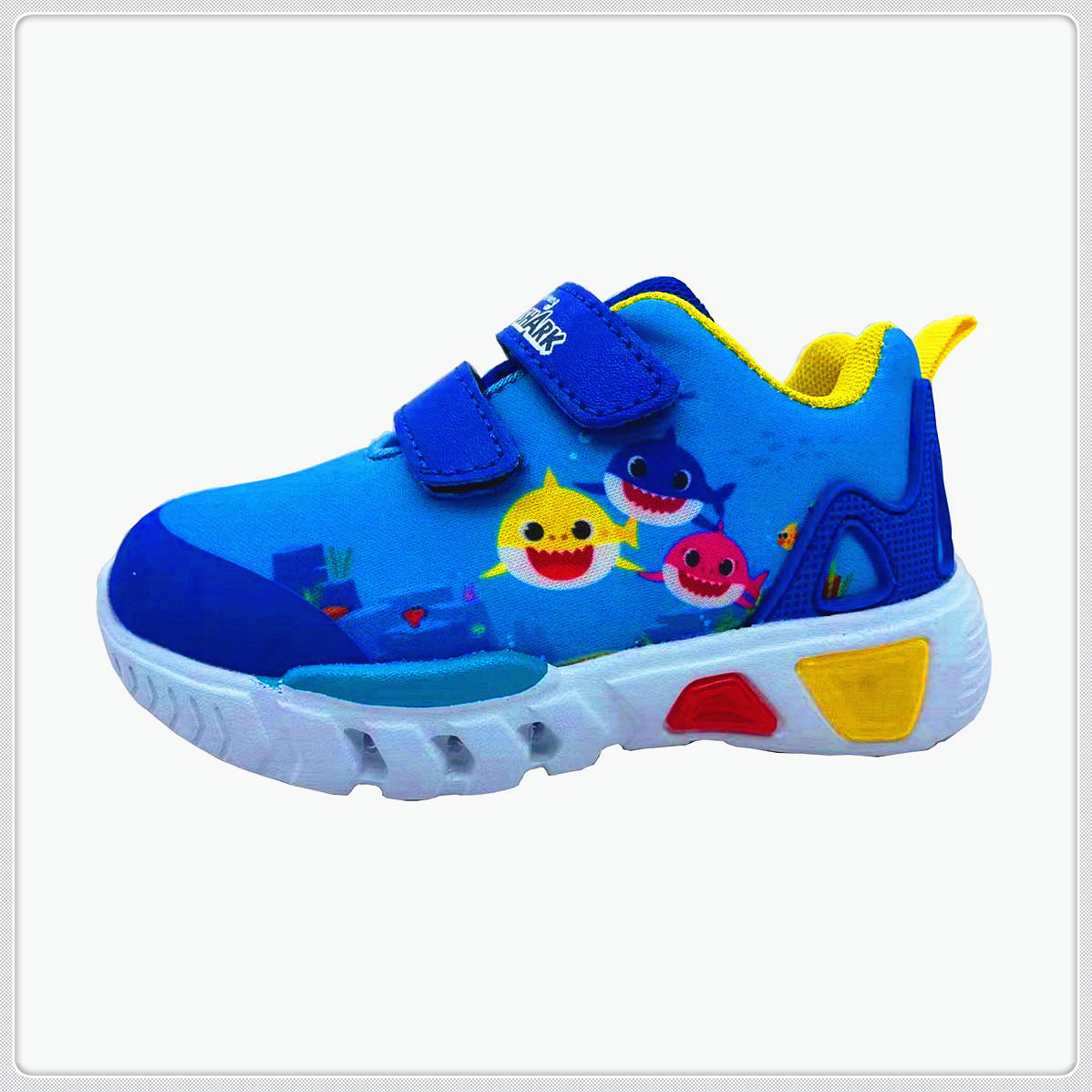Kid Shoe, Sneaker Shoe, Children Shoe  Mesh+PU with PVC Patch on Upper, PU Velcro EVA Outsole with lights