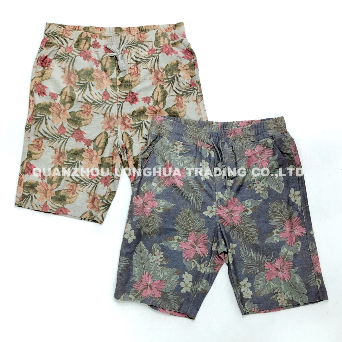 Men and Boys Shorts With Apparel Trousers Jeans Kids Wear Pants Casual  Knitwear T/C Casual Terry Printing Flower