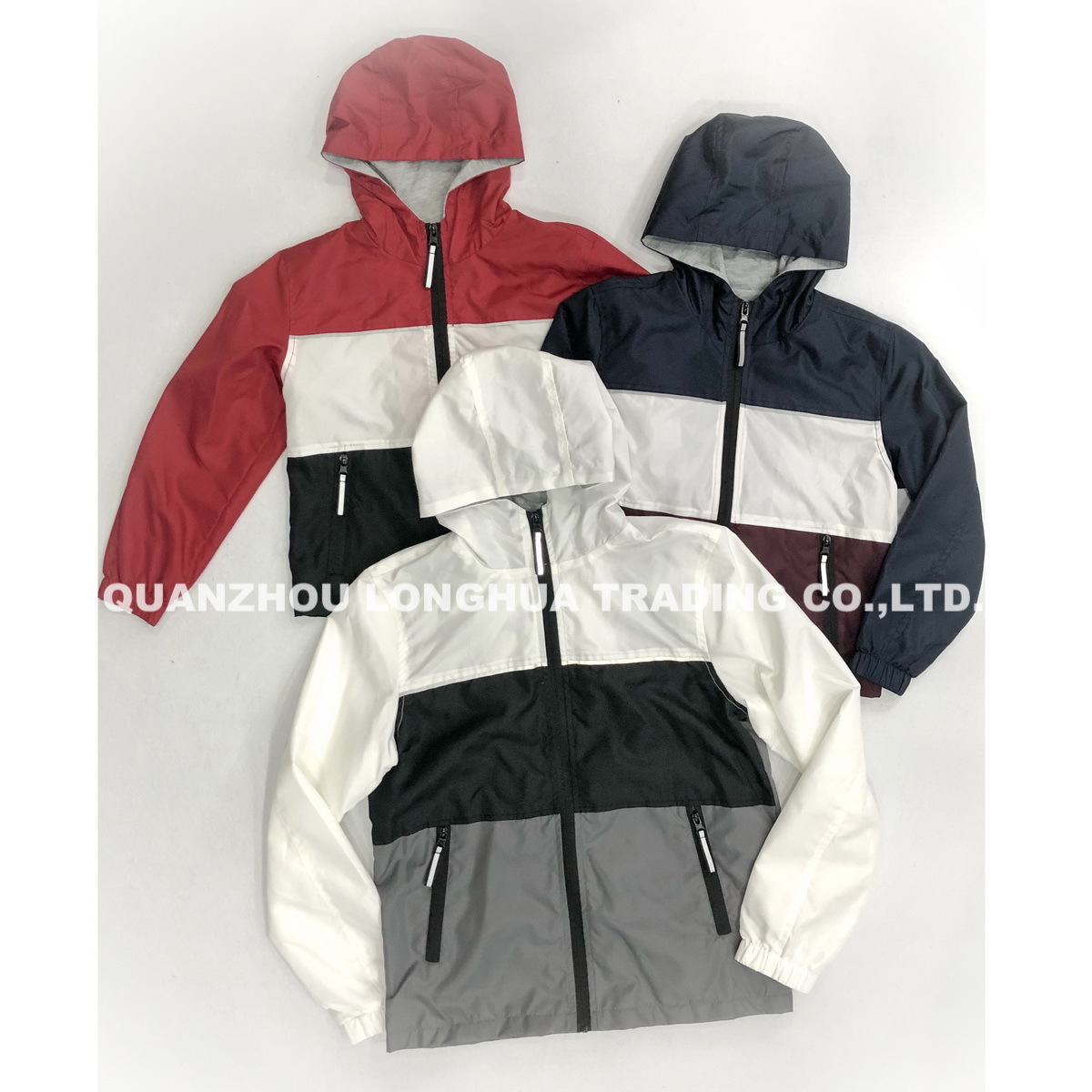 Men's Jacket Boy's Jacket Polyester Pongee Joint Panel Reflective Zipper Puller Waterproof Jacket Hoody Windbreaker Jacket Fashion Clothing Outdoor Casual Clothes