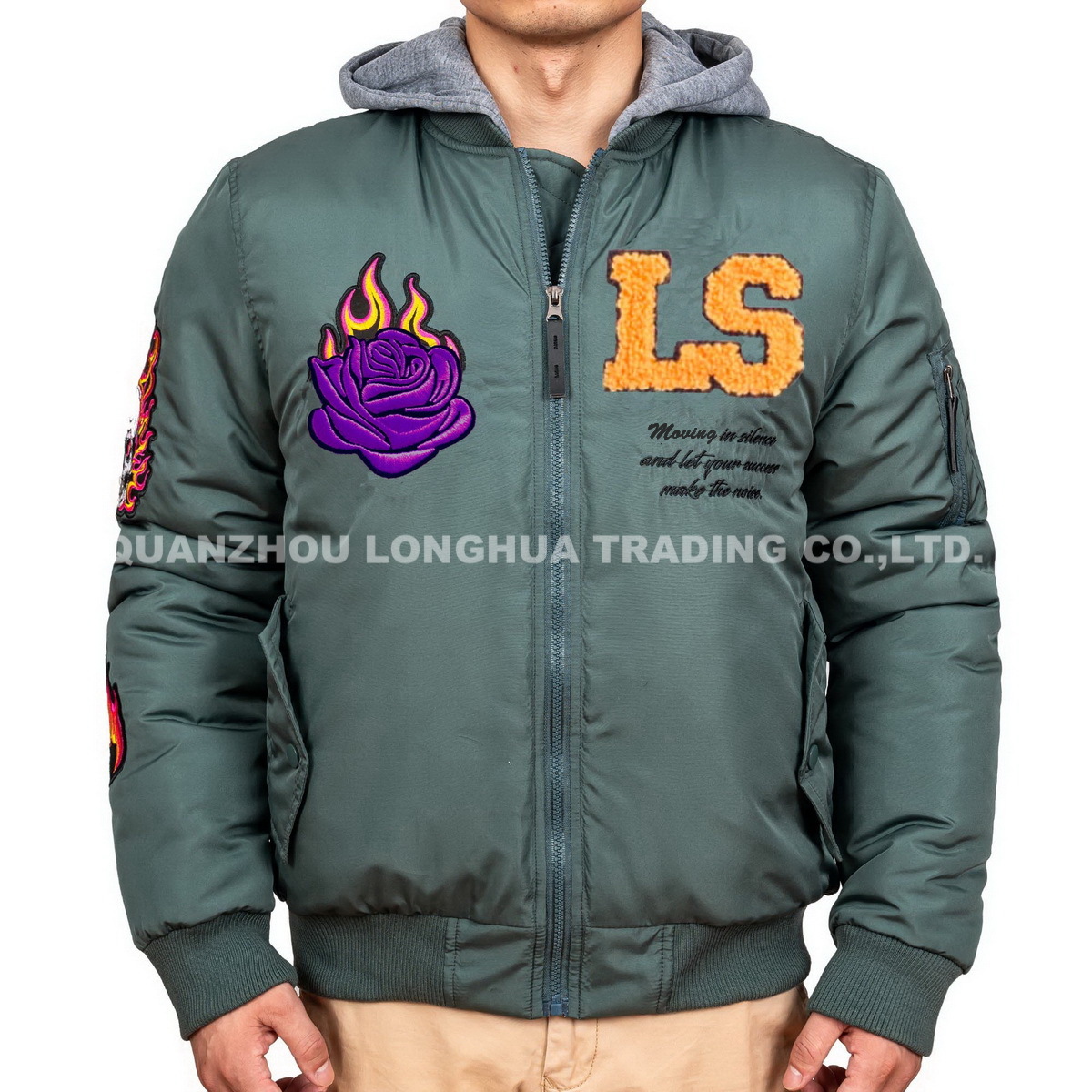 Men Boy Winter Coat Flight Jacket with Padding Fashion Outdoor Clothing