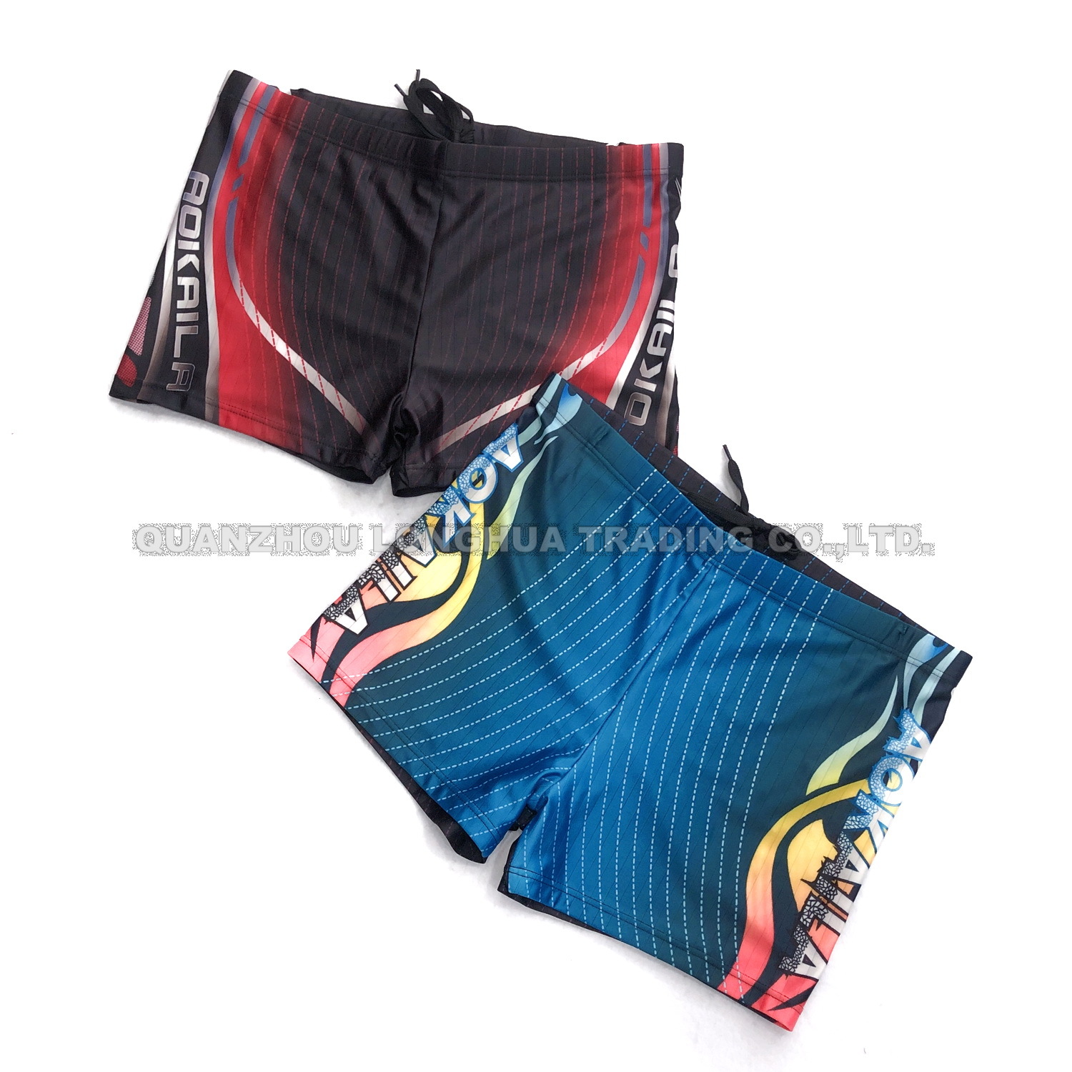 Mens Boys Swimwear Swim Trunks Surf Shorts Swimsuit Nylon Spandex Full Printing
