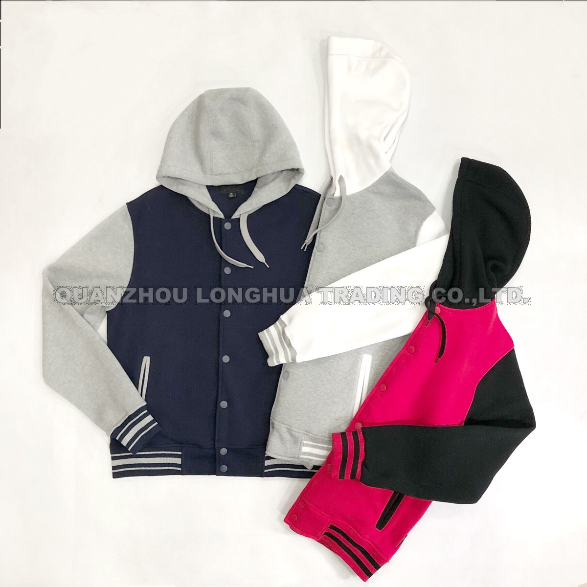 Men's Jacket Boy's Jacket Fleece Tops Hoody Varsity Jacket Apparel Polyester Knitwear Jacket Clothing Navy Grey Red Casual Sport Clothes
