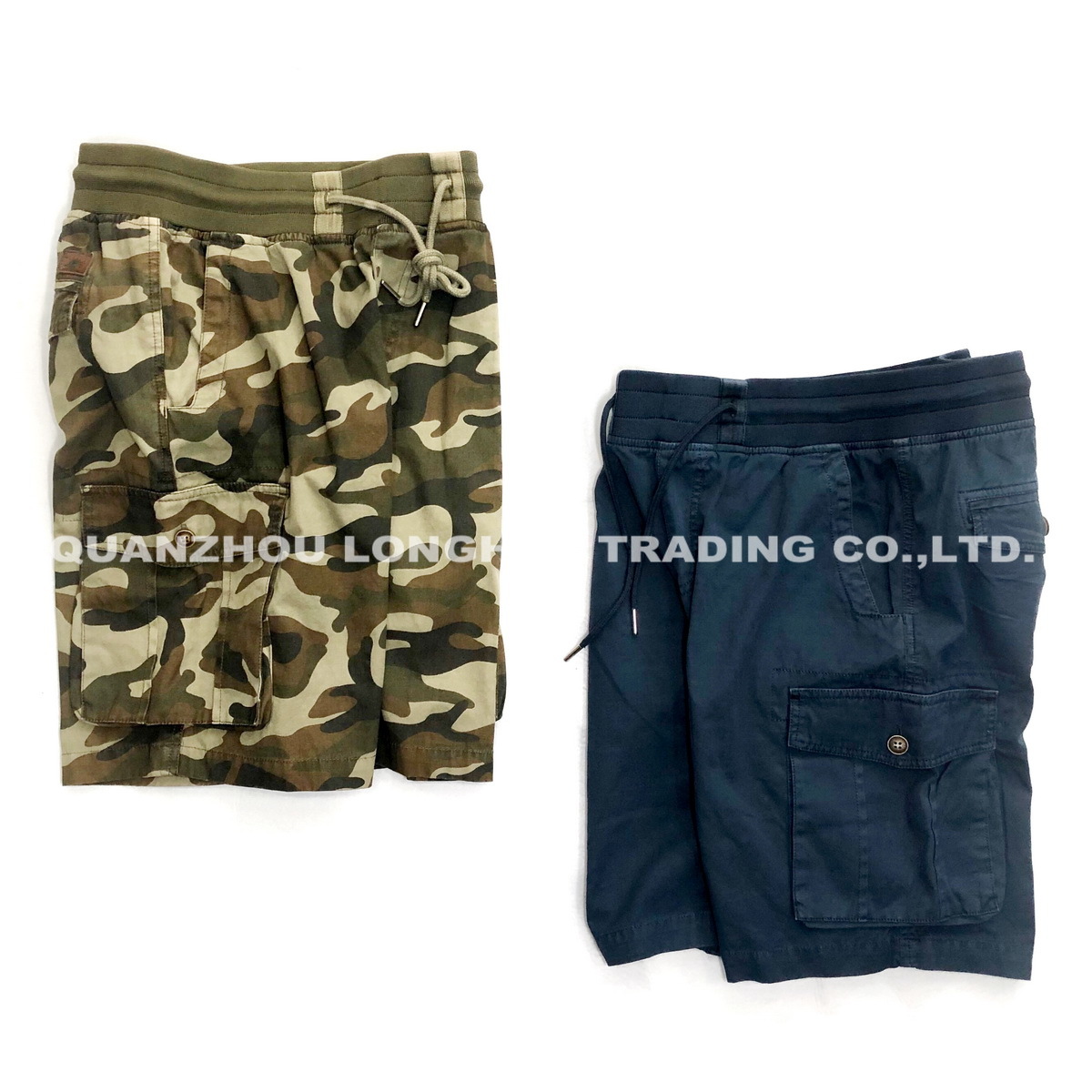 Men and Boys Cargo Shorts Pants Casual Apparel Trousers Cotton Cargo Shorts