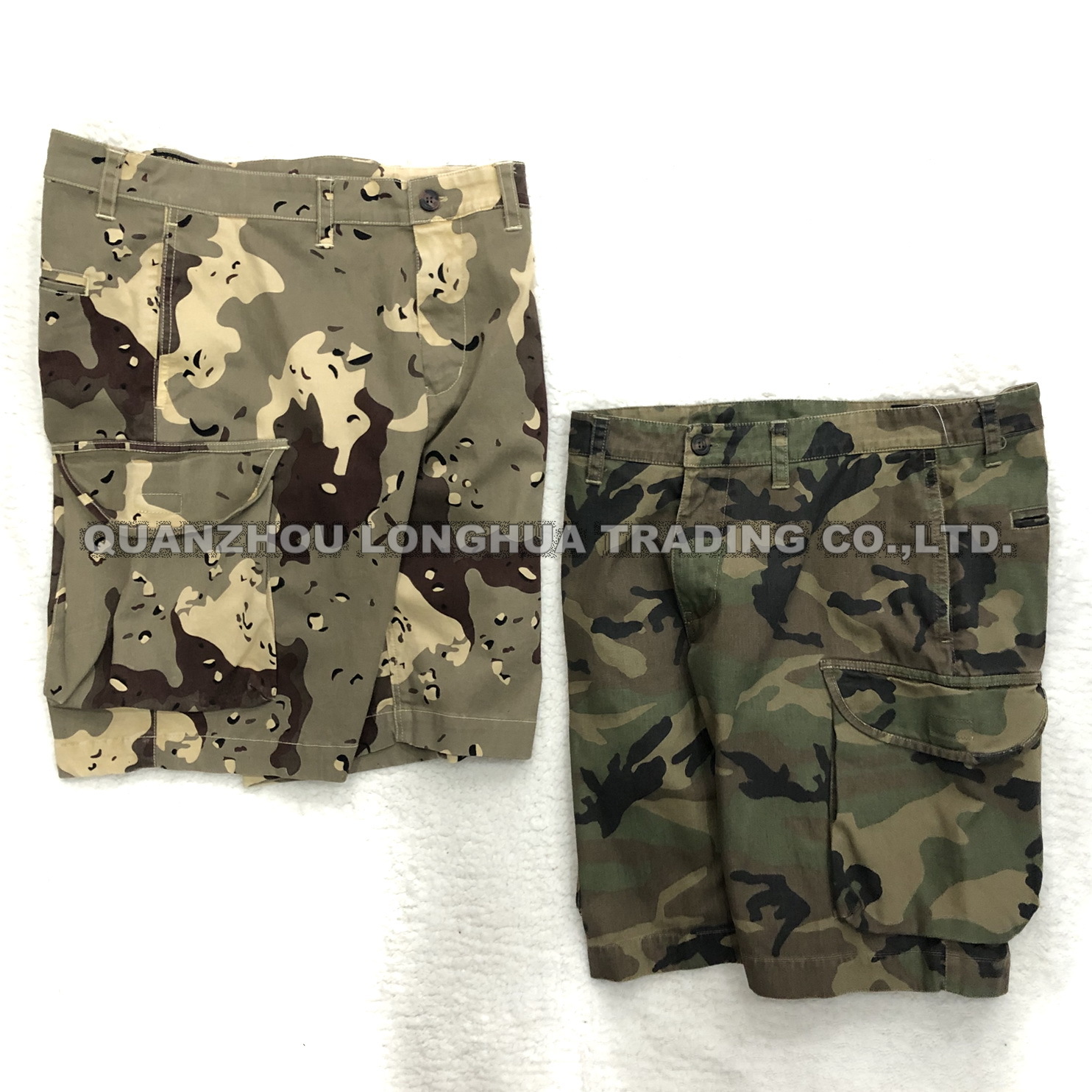 Mens and Boys Cargo Shorts Pants Casual Apparel Trousers New Camo Printed Cotton Garment Dye